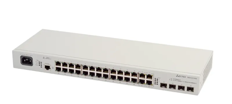 Ethernet-коммутатор MES1428, 24 порта 10/100 Base-TX, 4 комбо-порта 10/100/1000 Base-T/100/1000 Base-X (SFP), L2, 220V AC