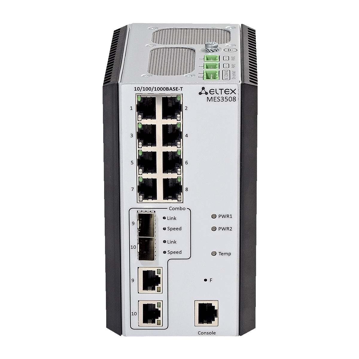 Ethernet-коммутатор MES3508, 8x1G RJ45 + 2xCombo (RJ45/SFP), L3, 20-75V DC
